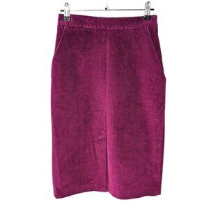 Aritzia Babaton Corduroy Pencil Skirt, Magenta, Ribbed, High rise,Purple, Size 0